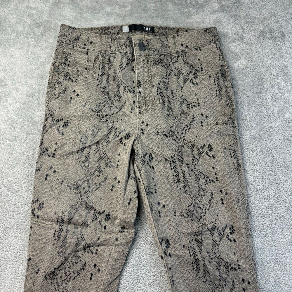 KUT From the Kloth Jeans Women's 4 Brown Donna Fab AB Ankle Skinny Snake Print - Picture 12 of 12